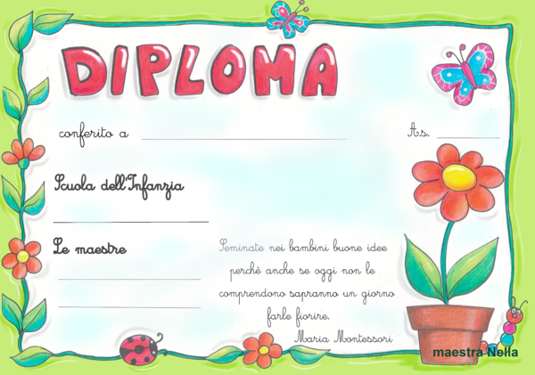 Diploma di Scuola dell'infanzia