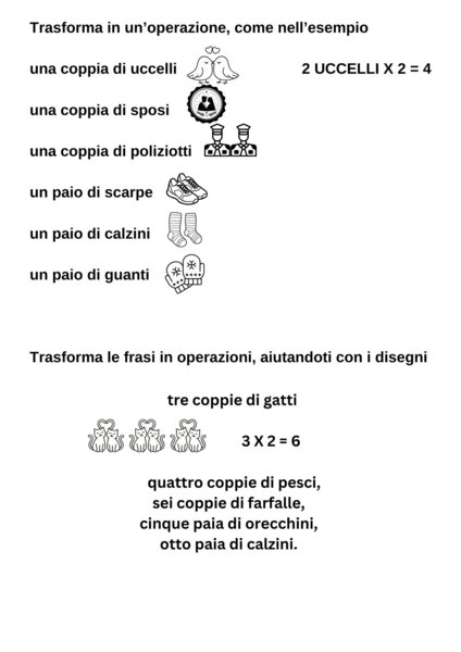 Doppio, coppia, paio concetti matematici