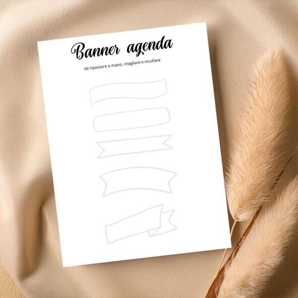 Banner agenda da stampare e personalizzare