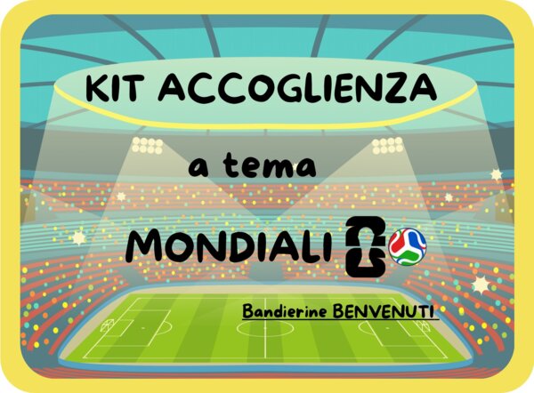 Bandierine BENVENUTI tema MONDIALI