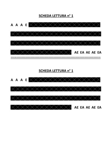 Scheda lettura 1