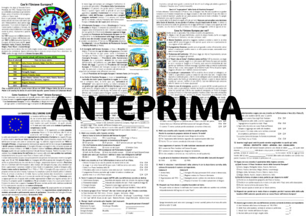 GEOGRAFIA/EDUCAZIONE CIVICA: L'UNIONE EUROPEA, ISTITUZIONI E BANDIERA LUGLIO 2026 - SCUOLA PRIMARIA CLASSE QUINTA