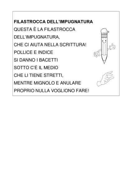 FILASTROCCA DELL'IMPUGNATURA