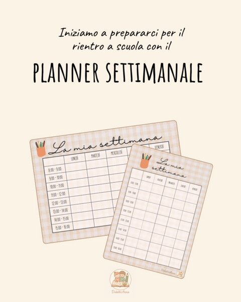 📝 La mia settimana | Planning GRATUITO per insegnanti