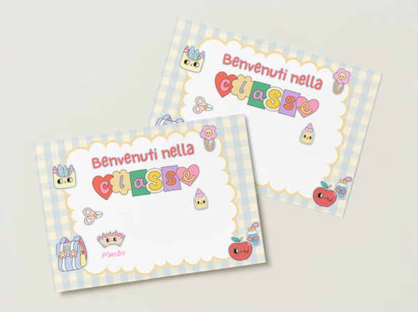 Cartello Benvenuti in Classe | Scuola Infanzia e Primaria