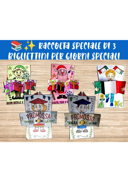 📚✨ Raccolta Speciale di 3 Bigliettini per Giorni Speciali