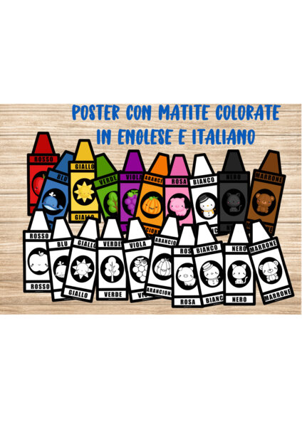 POSTER CON MATITE COLORATE