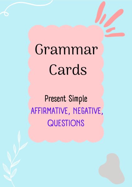 Present Simple/ Speaking cards/ Speaking/ Set/ Package/ Conversations/ Grades 4-8/ Grades 4-6/ Grades 6-8/ Primary school/ Warm-up/ Warm-up/ Speaking cards/ Grammar/ Speaking cards grammar / Grammar cards/ Present Simple/ Schede parlanti/ Conversazione/ 