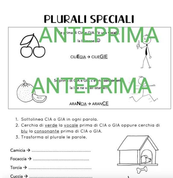 Plurali speciali (cia-gia)