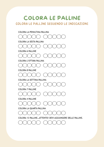 Colora i pallini