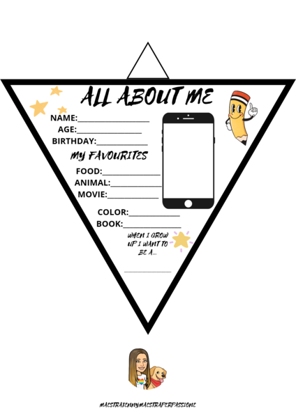 All about me ( Presentazione di se stessi) .