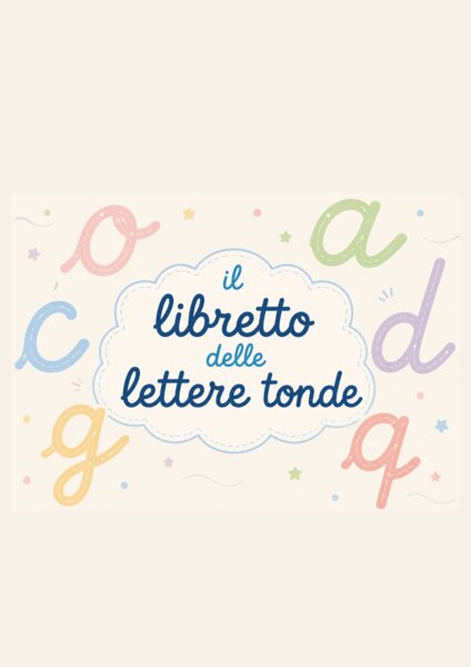 Libretto estivo delle lettere tonde in corsivo