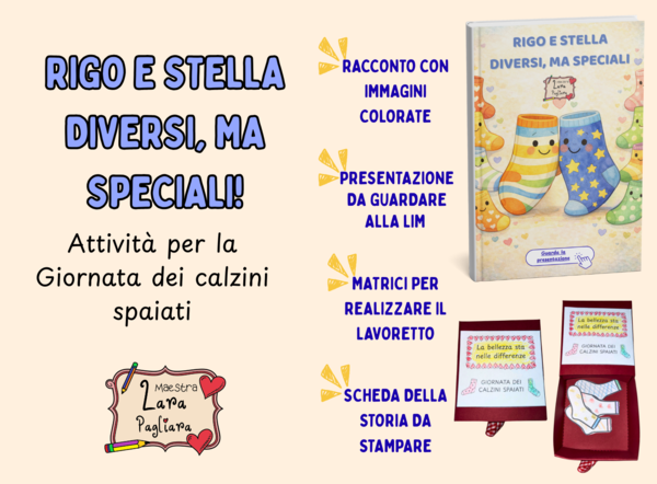 Giornata dei calzini spaiati - racconto e lavoretto