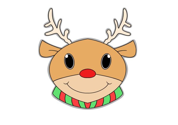Biglietto di natale a forma di renna