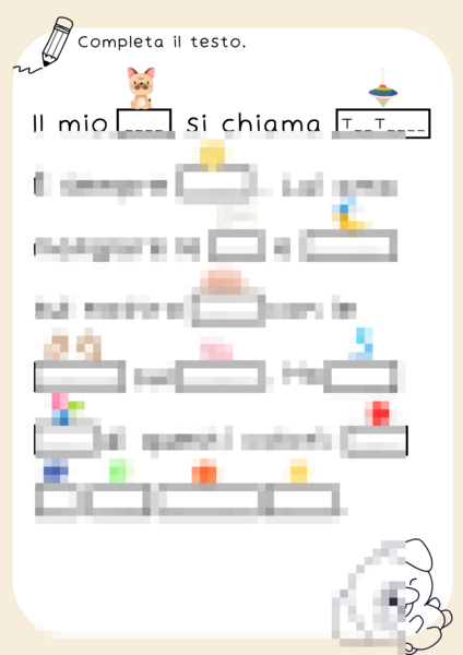 Guarda le immagini e scrivi la parola corretta