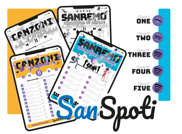 PLAYLIST "SpotiFIVE.FOUR.THREE.TWO.ONE" + TOPTEN "SanSpoti" (per tutte le classi)