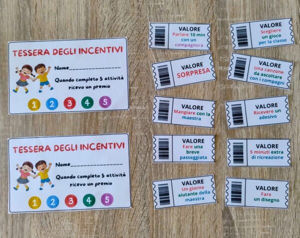 TESSERA DEGLI INCENTIVI - TICKETS DEGLI INCENTIVI