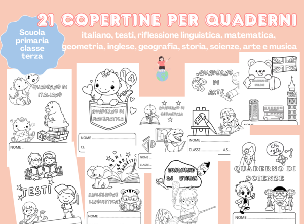 Copertine per quaderni classe terza scuola primaria
