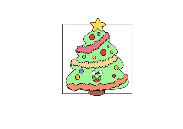 Biglietto di natale a forma di Albero di natale