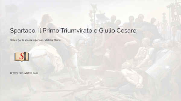Spartaco, il Primo Triumvirato e Giulio Cesare – Kit Didattico Completo (Schede + Verifica + Griglia di Valutazione)