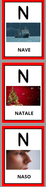 Flashcard lettera N