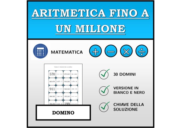 Domino - Aritmetica fino a un milione | Attività Matematica