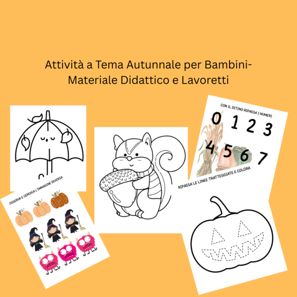 Attività a Tema Autunnale per Bambini- Materiale Didattico e Lavoretti