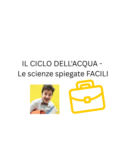 IL CICLO DELL'ACQUA - Le scienze spiegate FACILI