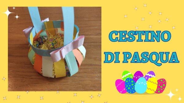 LAVORETTO DI PASQUA: un CESTINO pieno di ovetti - videotutorial -