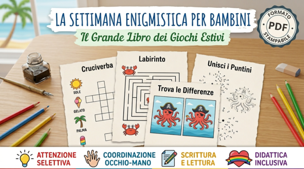 13 schede gioco -fine scuola- LA SETTIMANA ENIGMISTICA INCLUSIVA