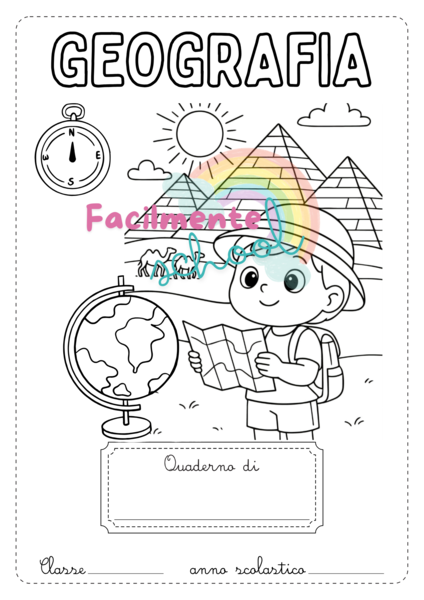 Copertina GEOGRAFIA classe 4^ tema egizi