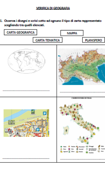 Verifica sui tipi di carte e sulla riduzione in scala