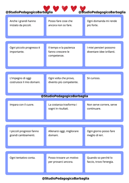 Frasi motivazionali - apprendimento, pedagogia, difficoltà