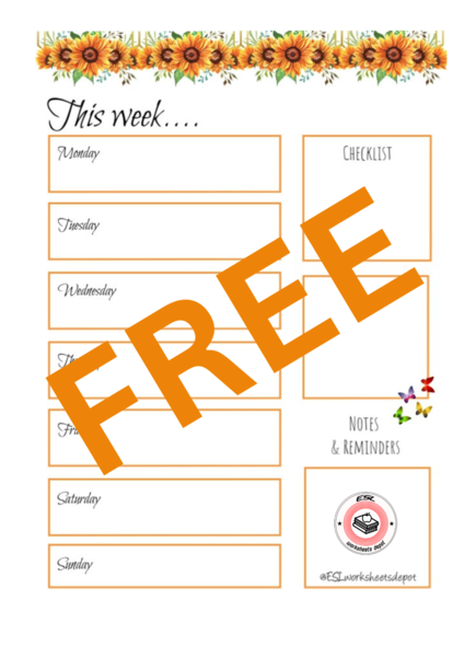 Weekly planner