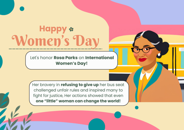 International Women's Day (Giornata della Donna): Rosa Parks minibook