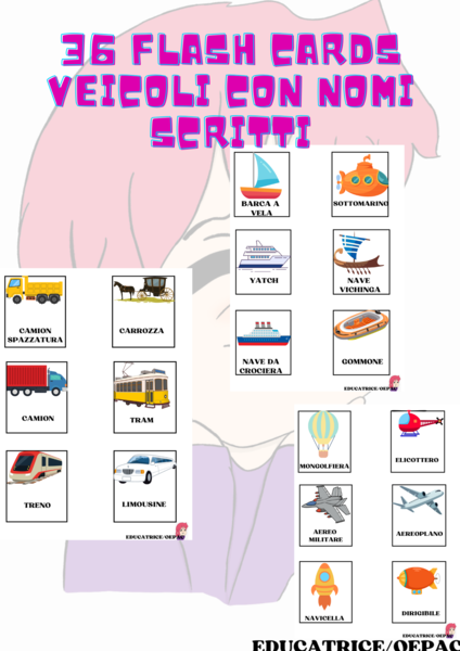 FLASH CARDS VEICOLI