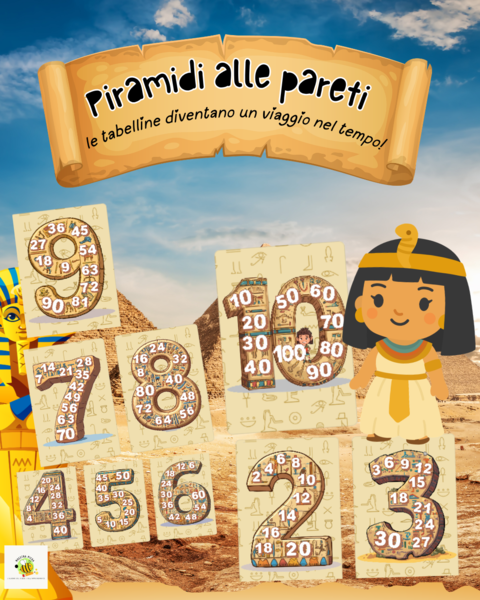 Piramidi alle pareti: le tabelline diventano un viaggio nel tempo!