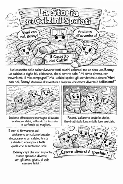 La storia dei calzini spaiati – Benny nel cassetto