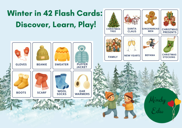 Winter in 42 Flash Cards: Discover, Learn, Play! PDF
