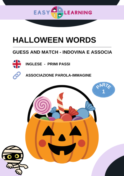 Halloween Words, Guess and Match / Inglese Beginner Parte 1