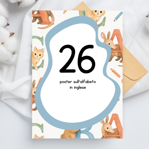 Poster sulle lettere dell'alfabeto in inglese