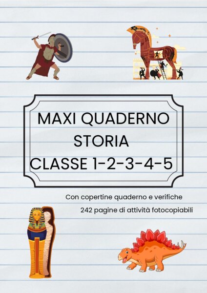 Maxi quaderno storia classi 1-2-3-4-5