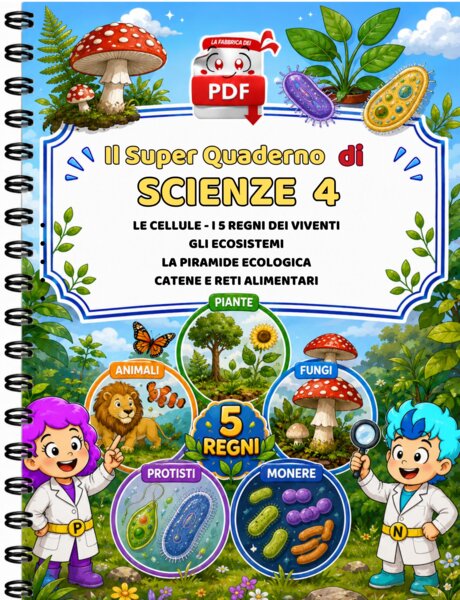 SUPER QUADERNO DI SCIENZE 4 - I 5 regni