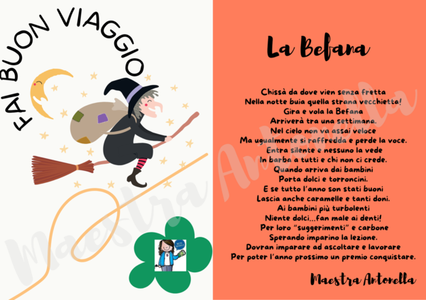 Biglietto auguri Befana