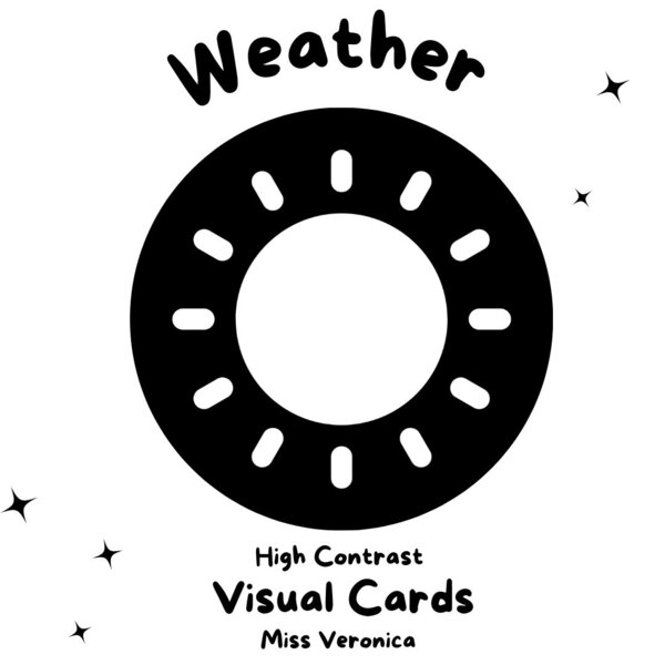 Weather visual cards (high constrast)