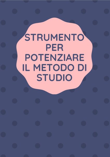 Strumento didattico per potenziare il Metodo di studio