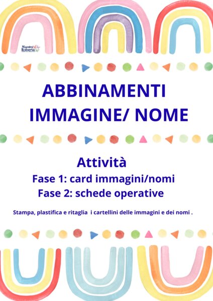 Abbinamenti immagine/ nome.