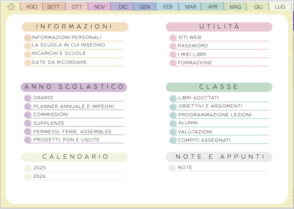 Agenda Digitale 2025/2026 per Insegnanti – PDF Interattivo | Goodnotes