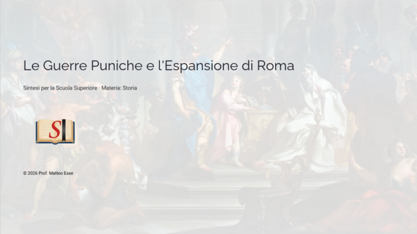 Le Guerre Puniche e l'Espansione di Roma: Kit Didattico Completo (Slide + Verifica)