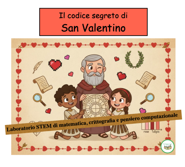 Il codice segreto di San Valentino; Laboratorio STEM di matematica, crittografia e pensiero computazionale classe 2-5